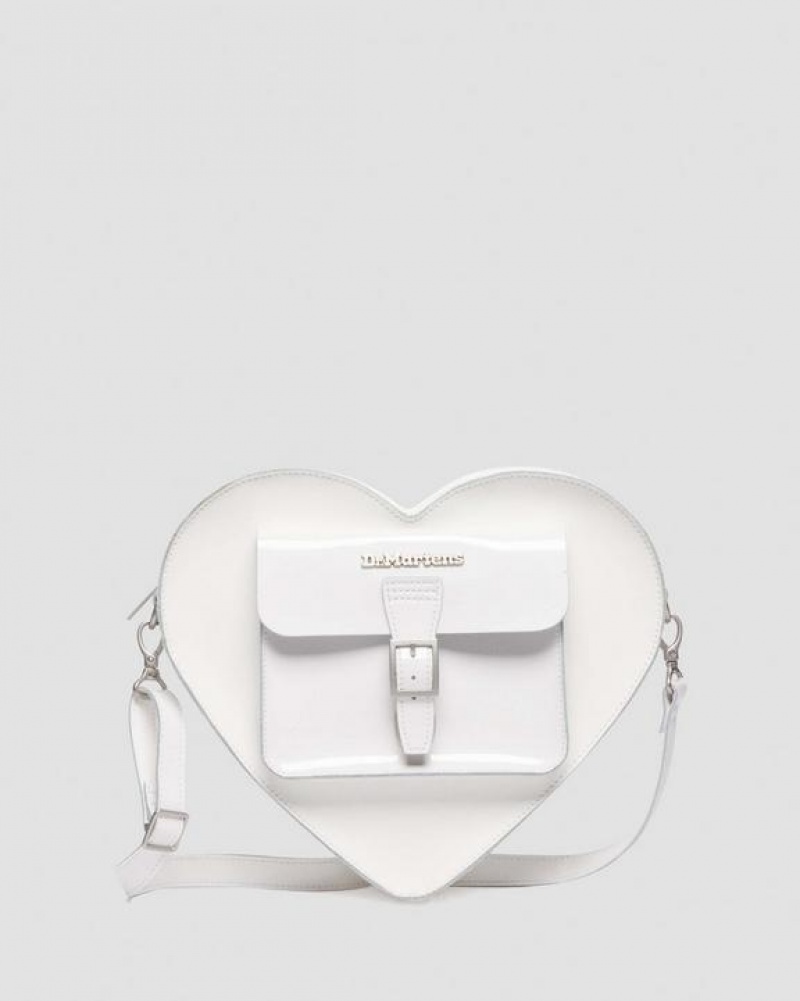 White Accessories Dr Martens Heart Shaped Leather Backpack Bags | USA_Dr62243