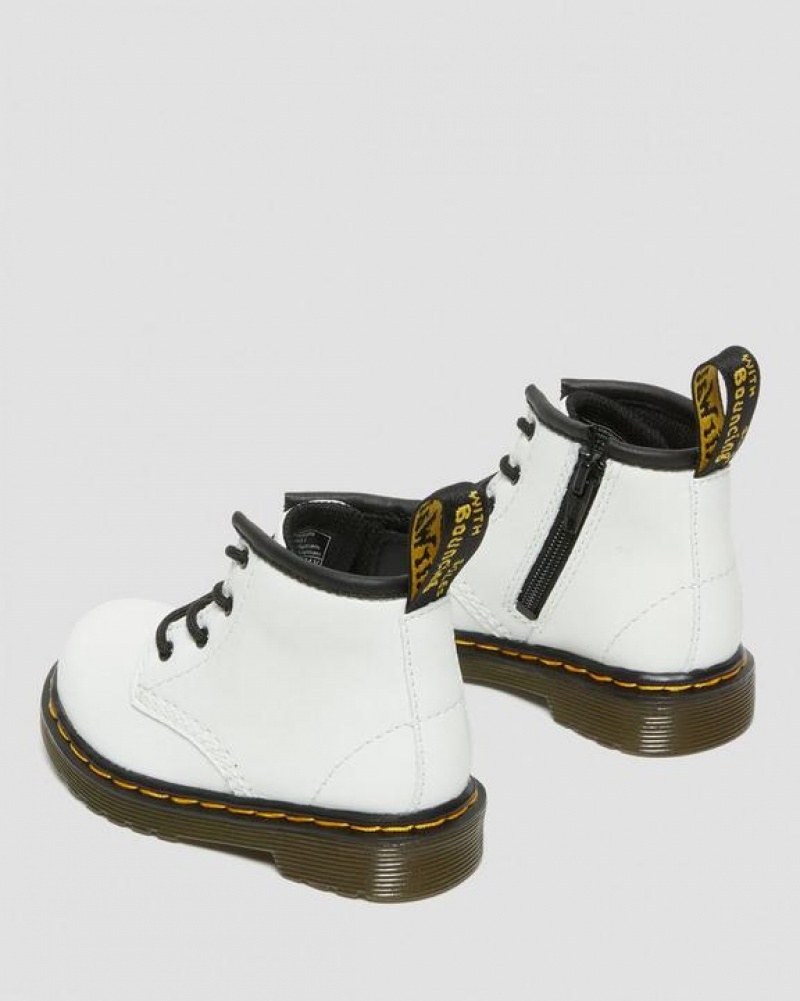 White Kids' Dr Martens Infant 1460 Leather Lace Up Boots | USA_Dr59621