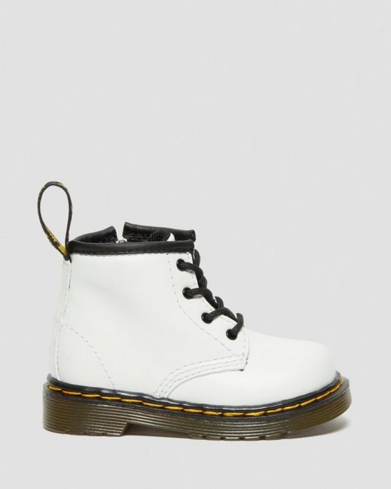 White Kids' Dr Martens Infant 1460 Leather Lace Up Boots | USA_Dr59621