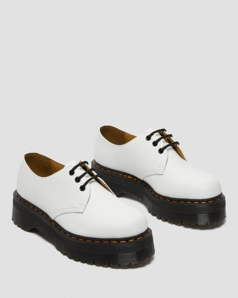 White Men's Dr Martens 1461 Smooth Leather Shoes | USA_Dr81474