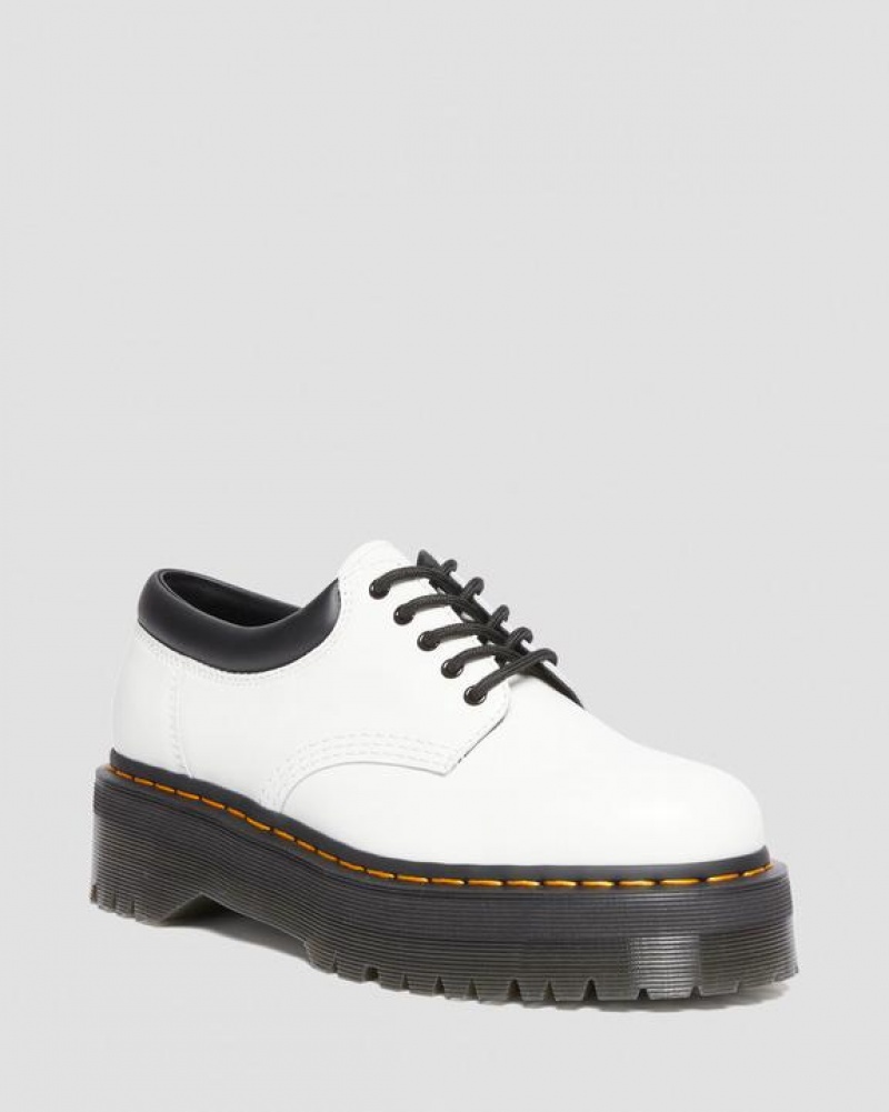 White Men\'s Dr Martens 8053 Leather Casual Shoes | USA_Dr54707