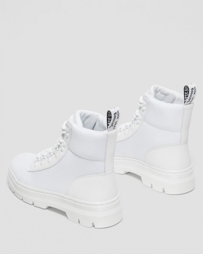 White Women's Dr Martens Combs Women's Poly Casual Boots | USA_Dr28778