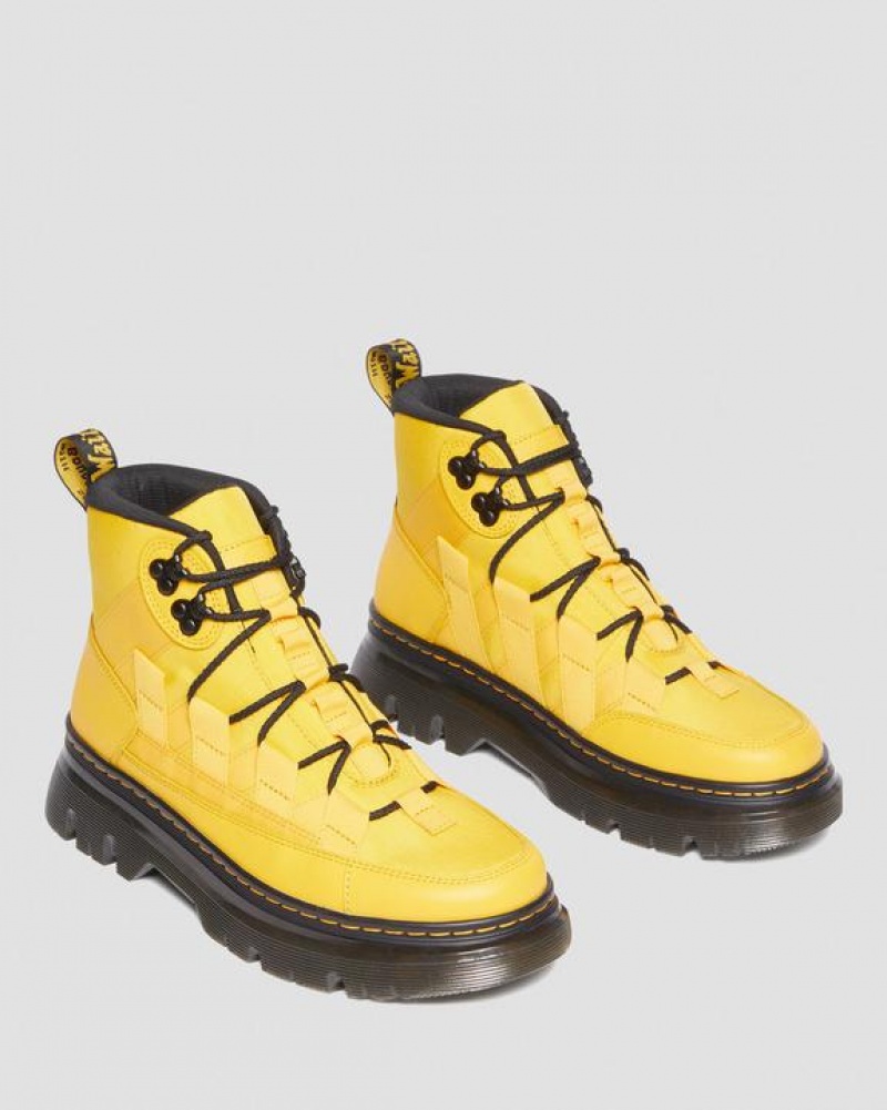 Yellow Women's Dr Martens Boury Nylon & Leather Casual Boots | USA_Dr72198