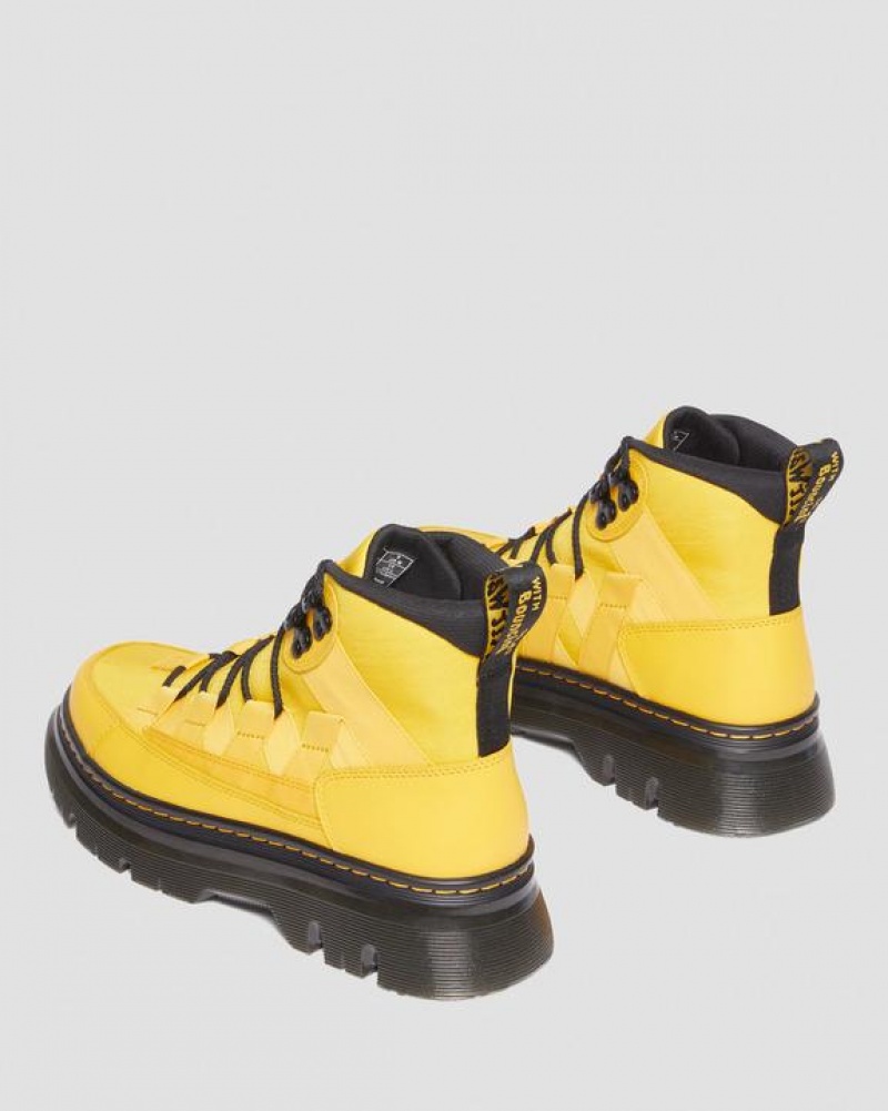 Yellow Women's Dr Martens Boury Nylon & Leather Casual Boots | USA_Dr72198