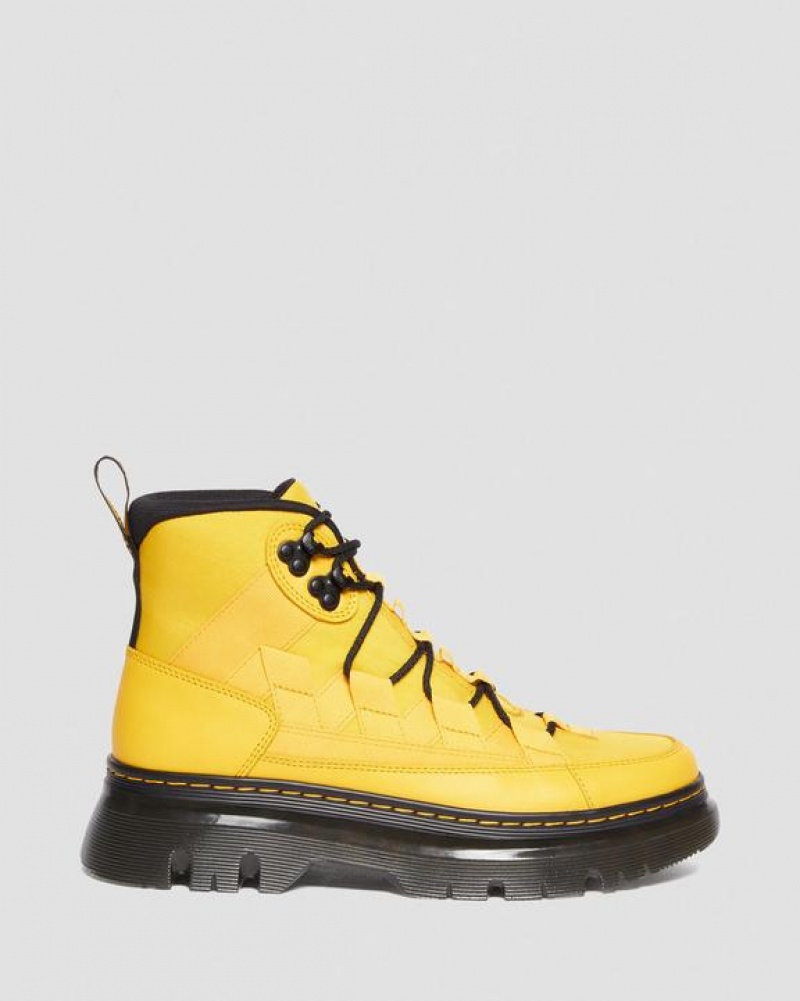 Yellow Women's Dr Martens Boury Nylon & Leather Casual Boots | USA_Dr72198